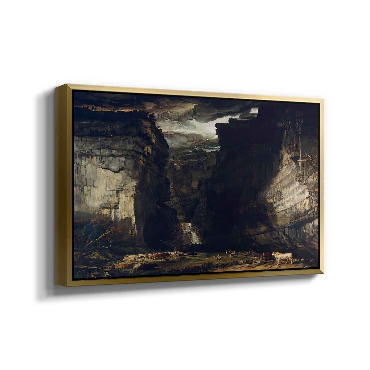 Gordale Scar, c. 1811-1813 - Floater Framed Canvas Print