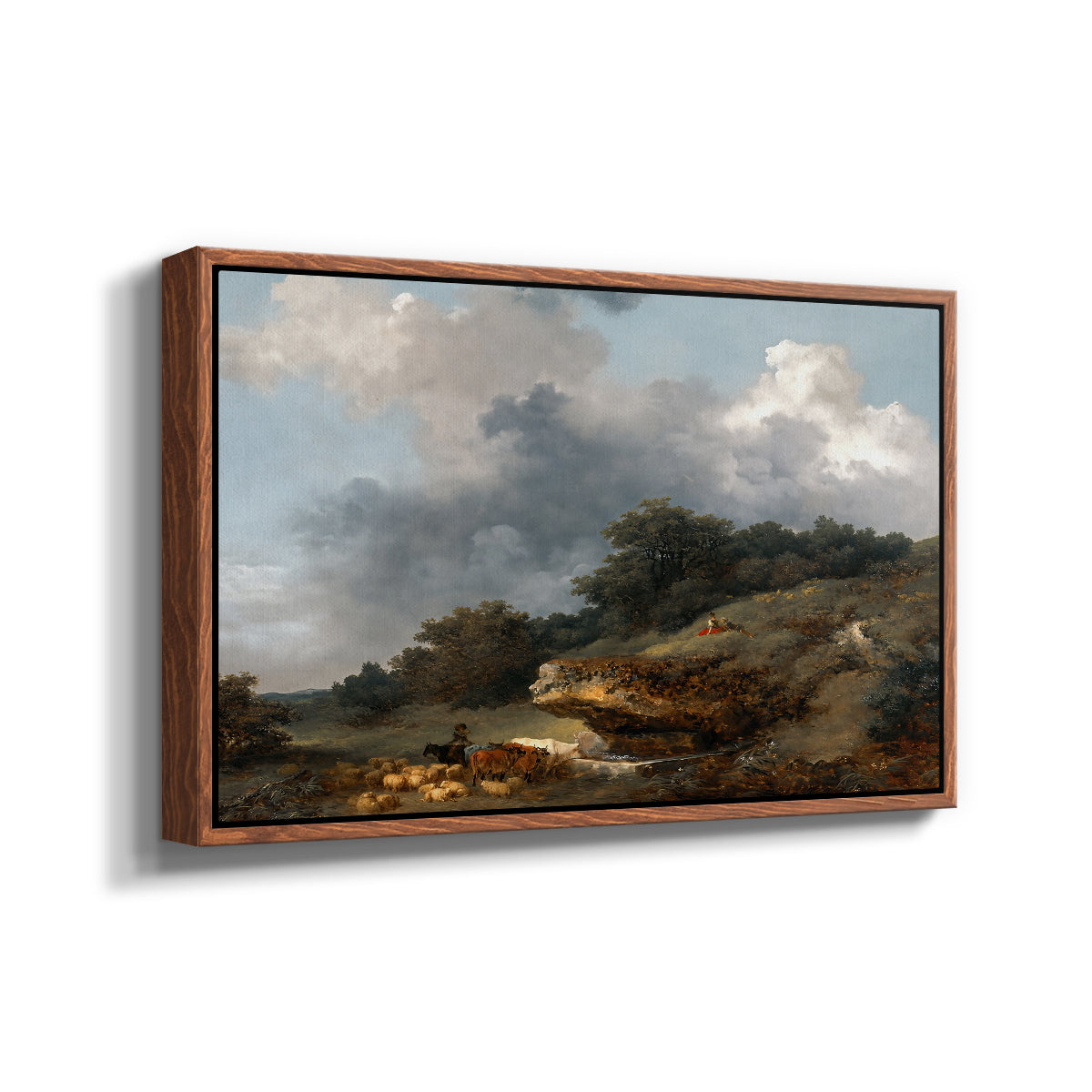 The Watering Place, c. 1765 - Floater Framed Canvas Print