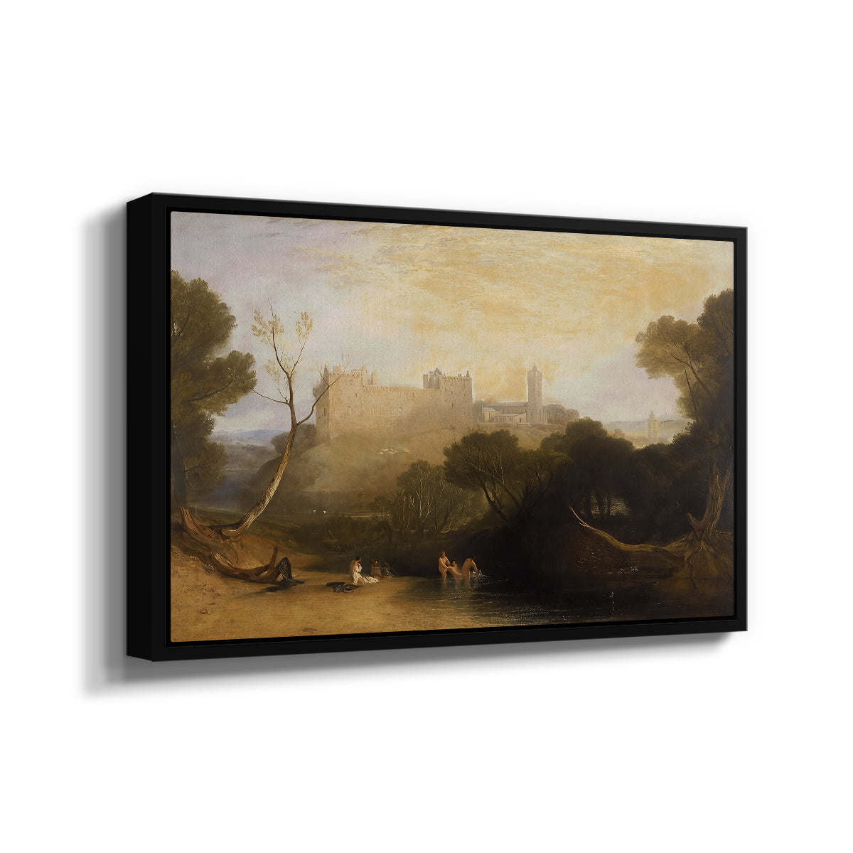 Linlithgow Palace, c. 1807 - Floater Framed Canvas Print