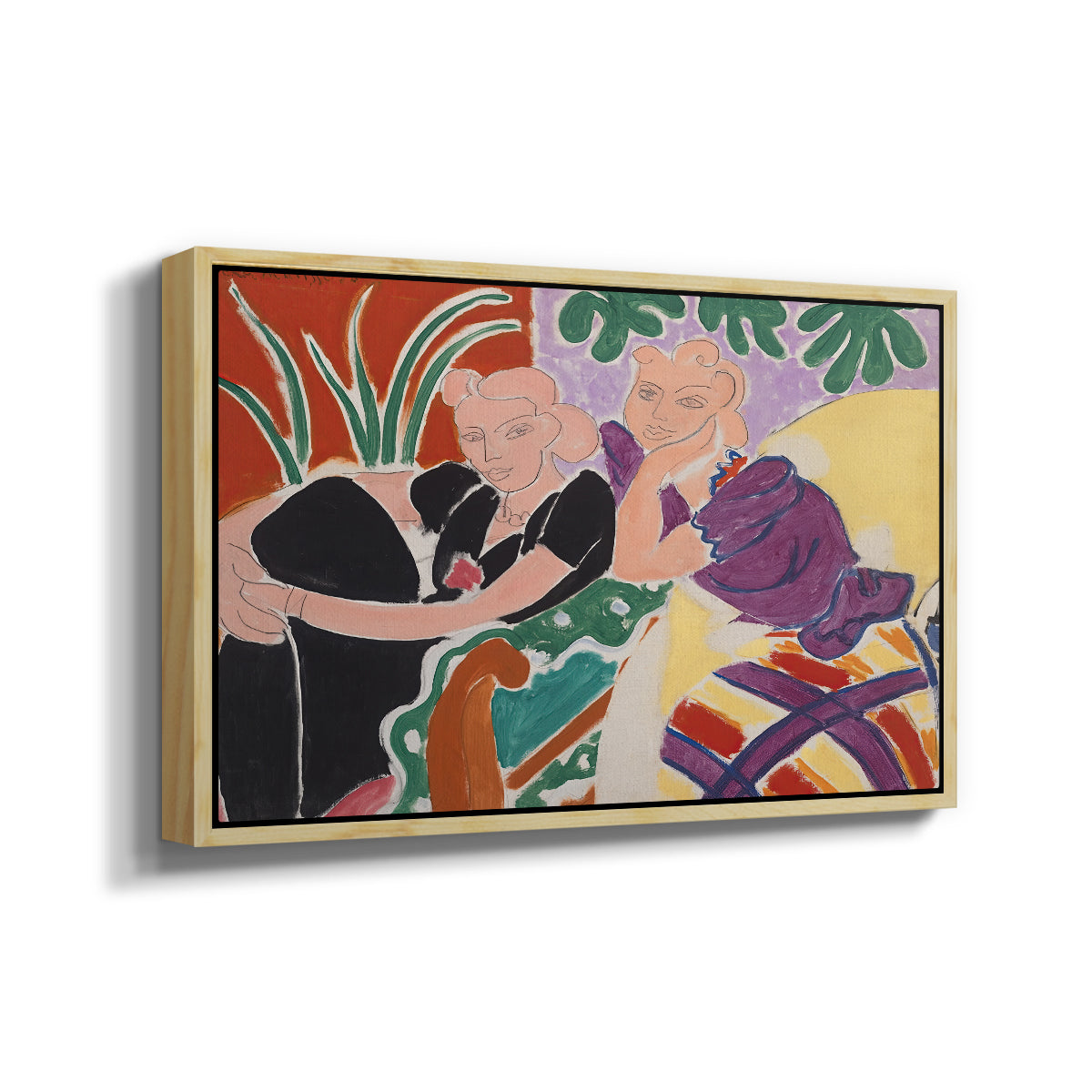 The Conversation, 1938 - Floater Framed Canvas Print