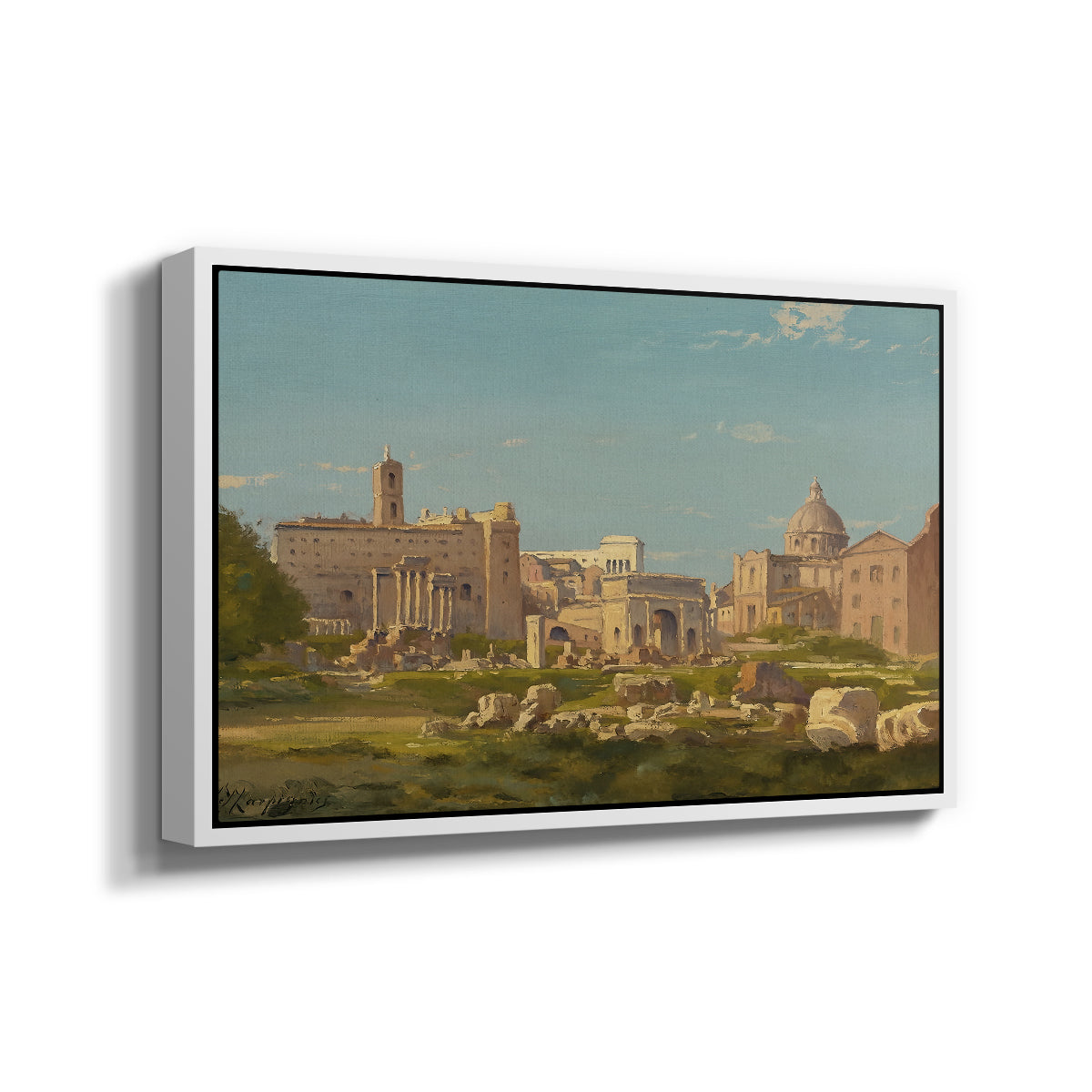 The Roman Forum, c. 1860 - Floater Framed Canvas Print