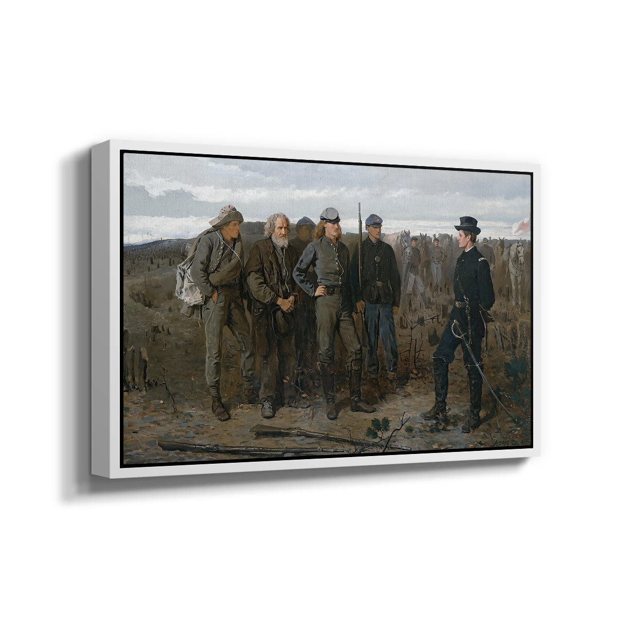 Prisoners from the Front, 1866 - Floater Framed Canvas Print