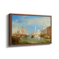 Venice: The Dogana and San Giorgio Maggiore, 1834 - Floater Framed Canvas Print