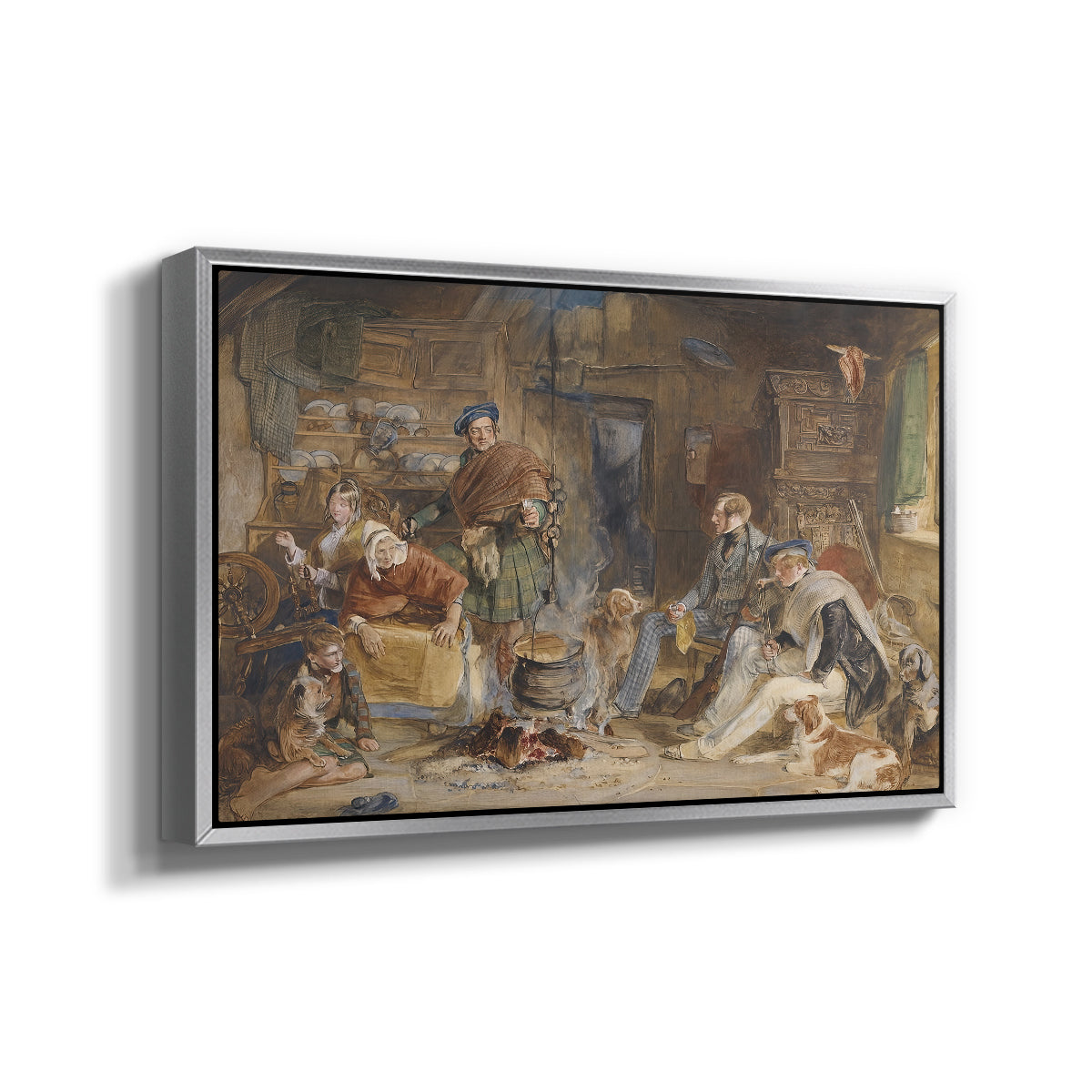 Highland Hospitality, 1832 - Floater Framed Canvas Print