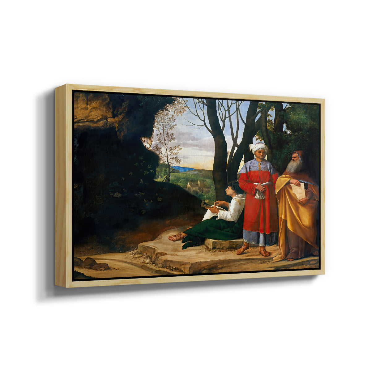 The Three Philosophers, c. 1508-1509 - Floater Framed Canvas Print