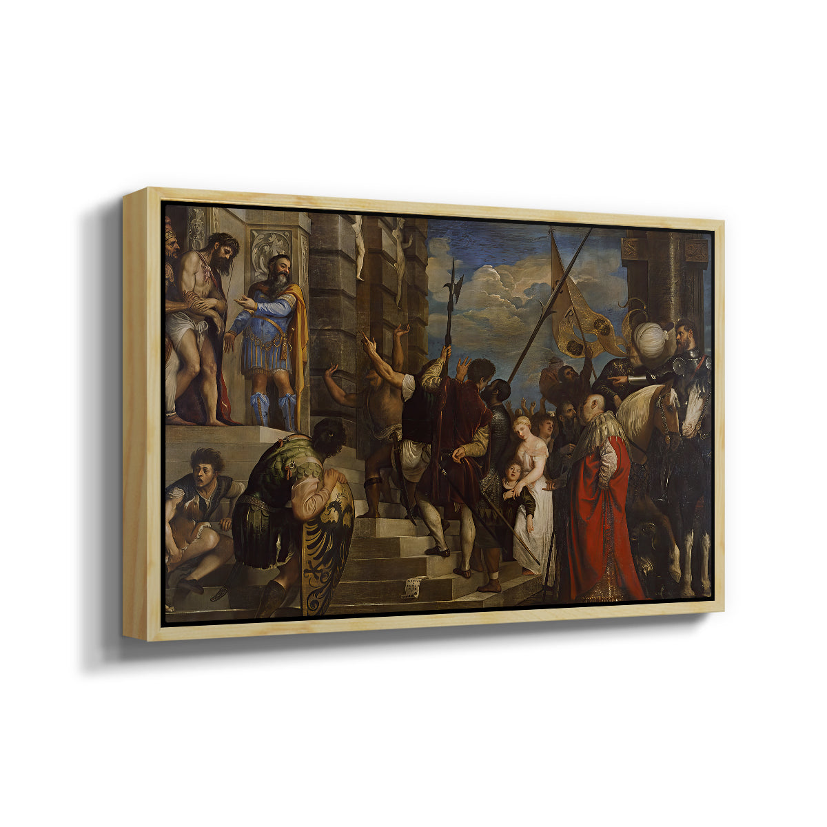 Ecce Homo, c. 1543 - Floater Framed Canvas Print
