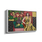 Seated Woman with a Vase of Amaryllis, 1941 - Floater Framed Canvas Print