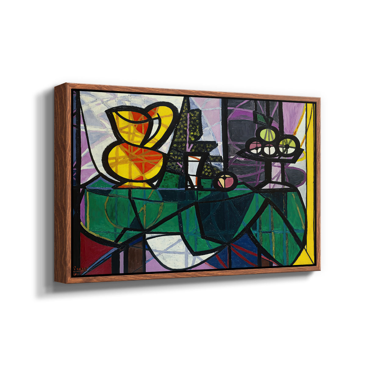 Pitcher and Bowl of Fruit, 1931 - Floater Framed Canvas Print