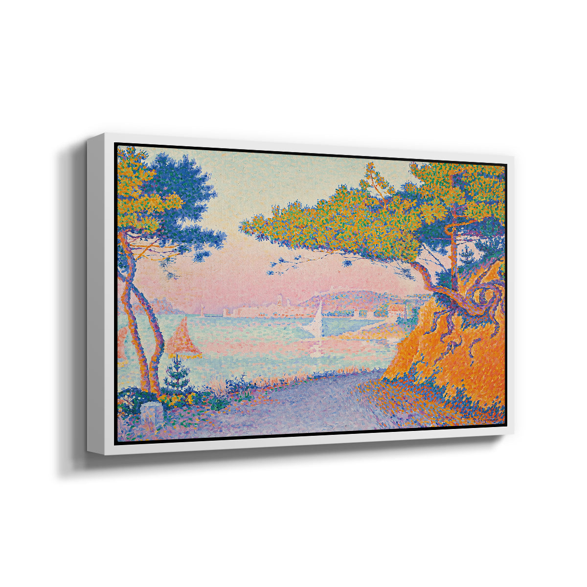 Golfe Juan, 1896 - Floater Framed Canvas Print