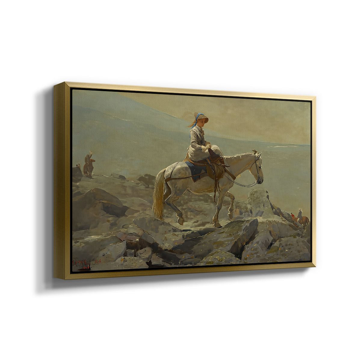 The Bridle Path, White Mountains, 1868 - Floater Framed Canvas Print