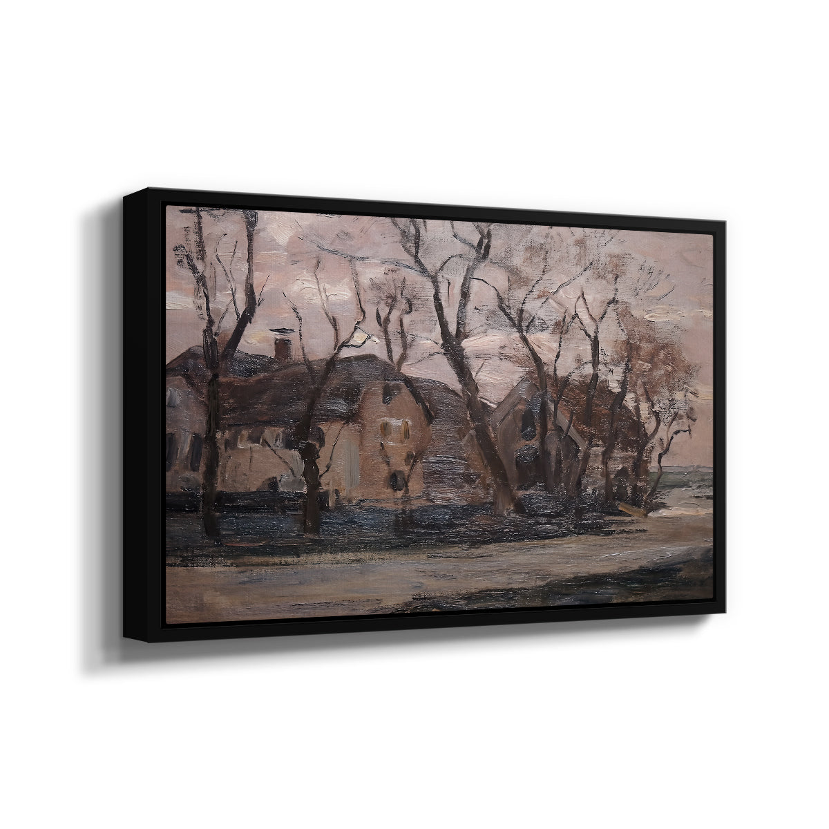 Farm near Duivendrecht in the Evening, c. 1905 - Floater Framed Canvas Print