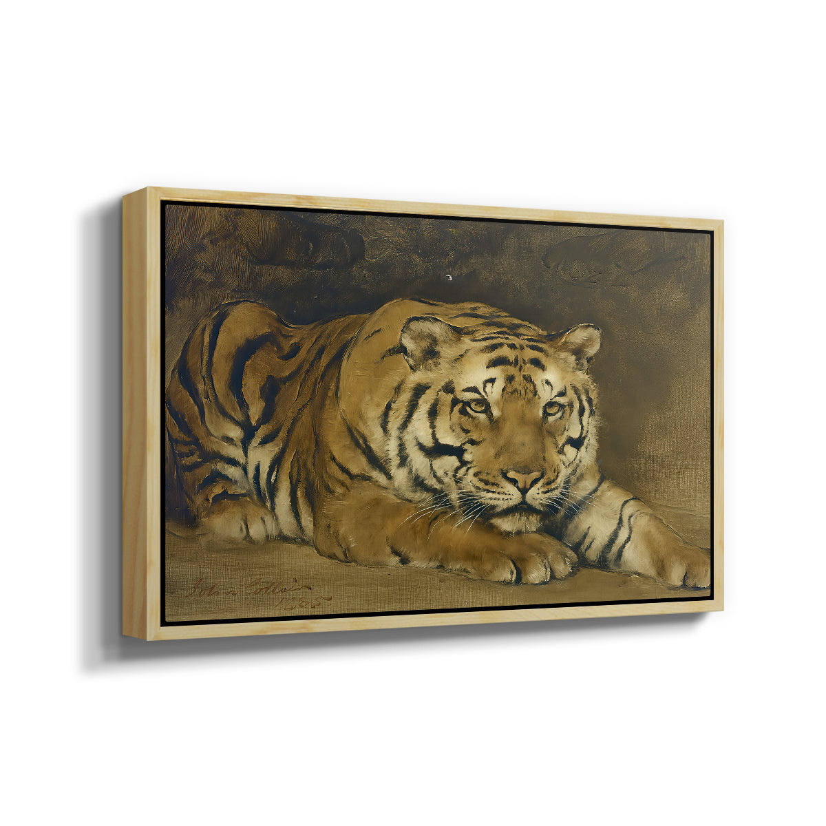 Study of a Tiger for Circe, 1885 - Floater Framed Canvas Print