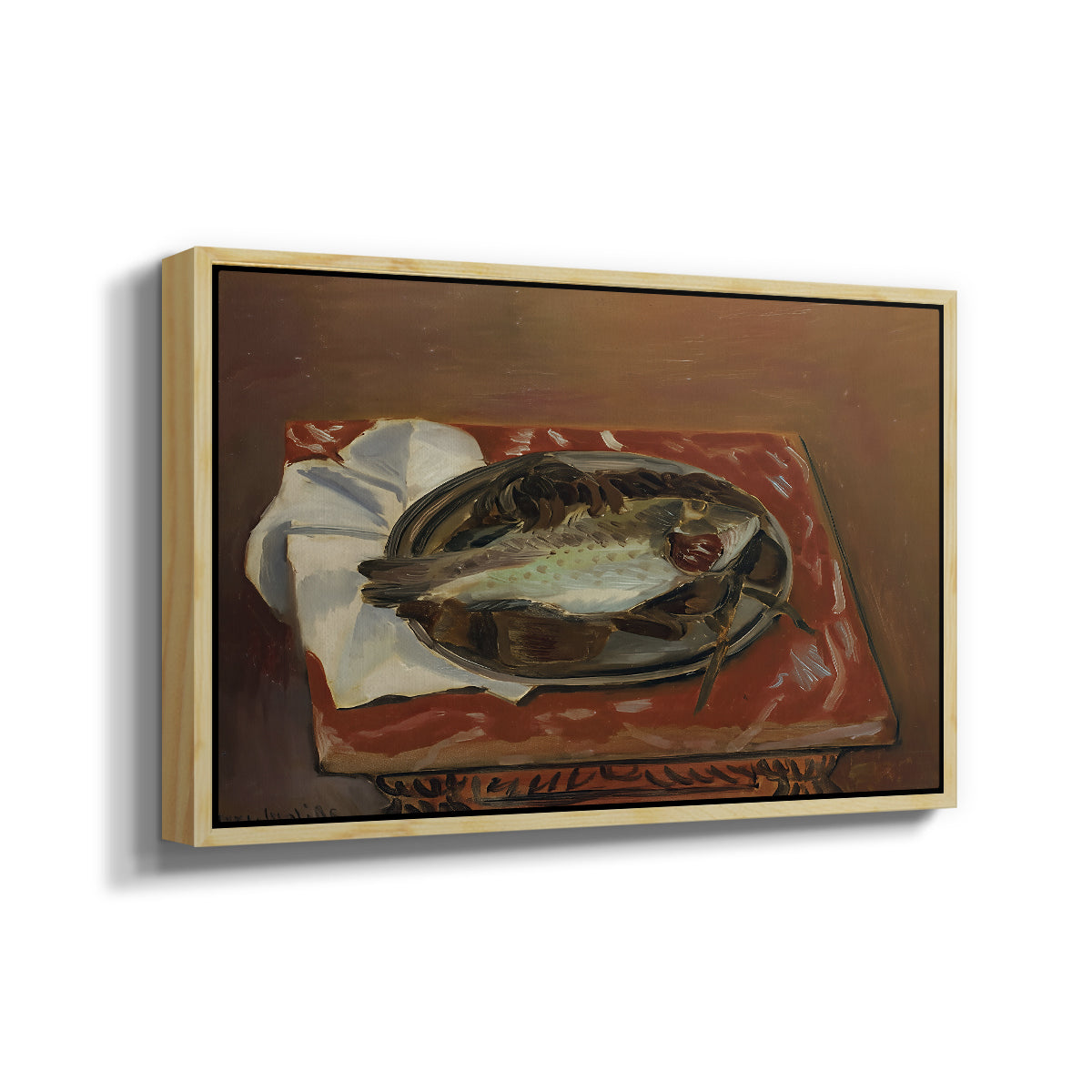 Still Life with Bream (Nature morte à la daurade), 1920 - Floater Framed Canvas Print