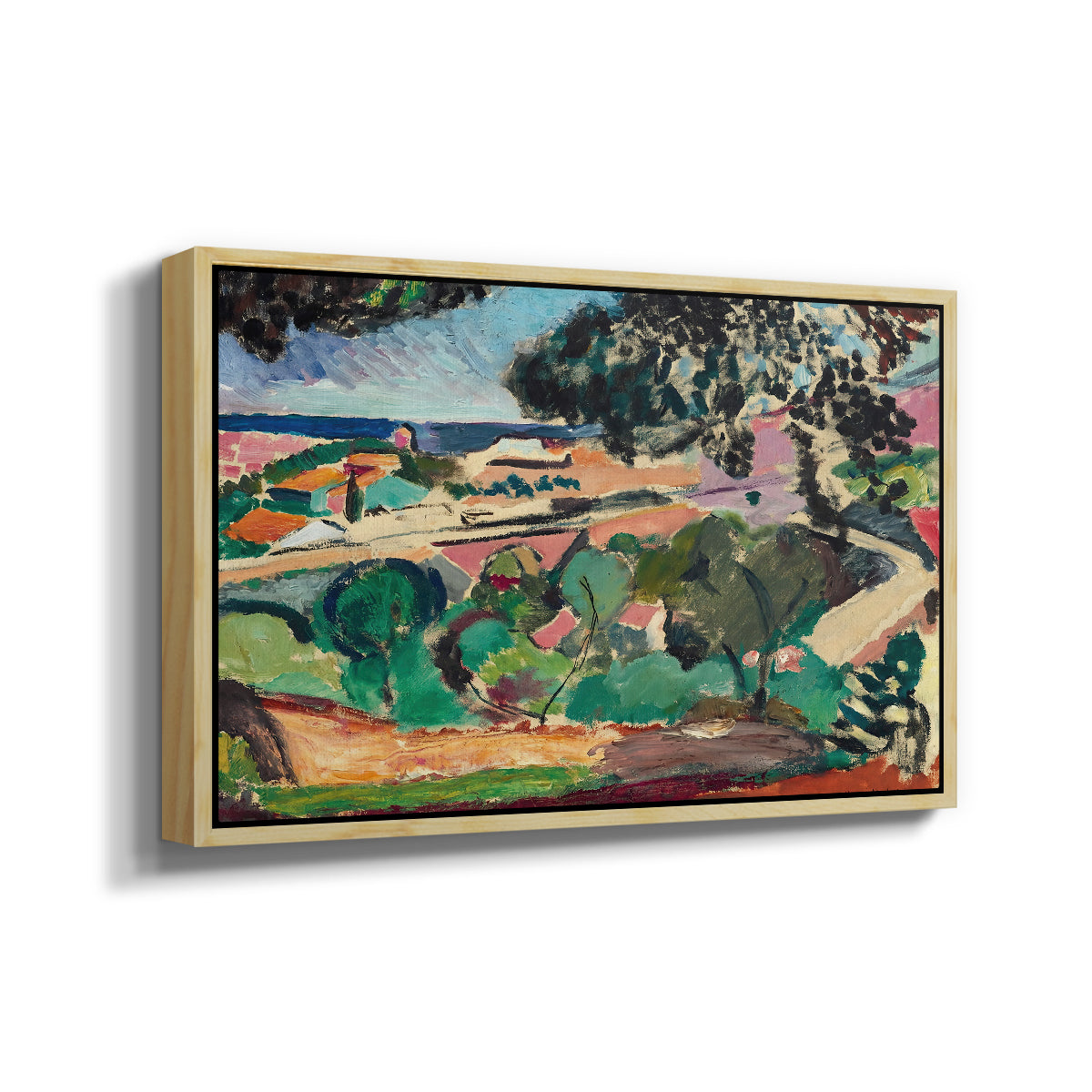 Landscape at Collioure, 1907 - Floater Framed Canvas Print
