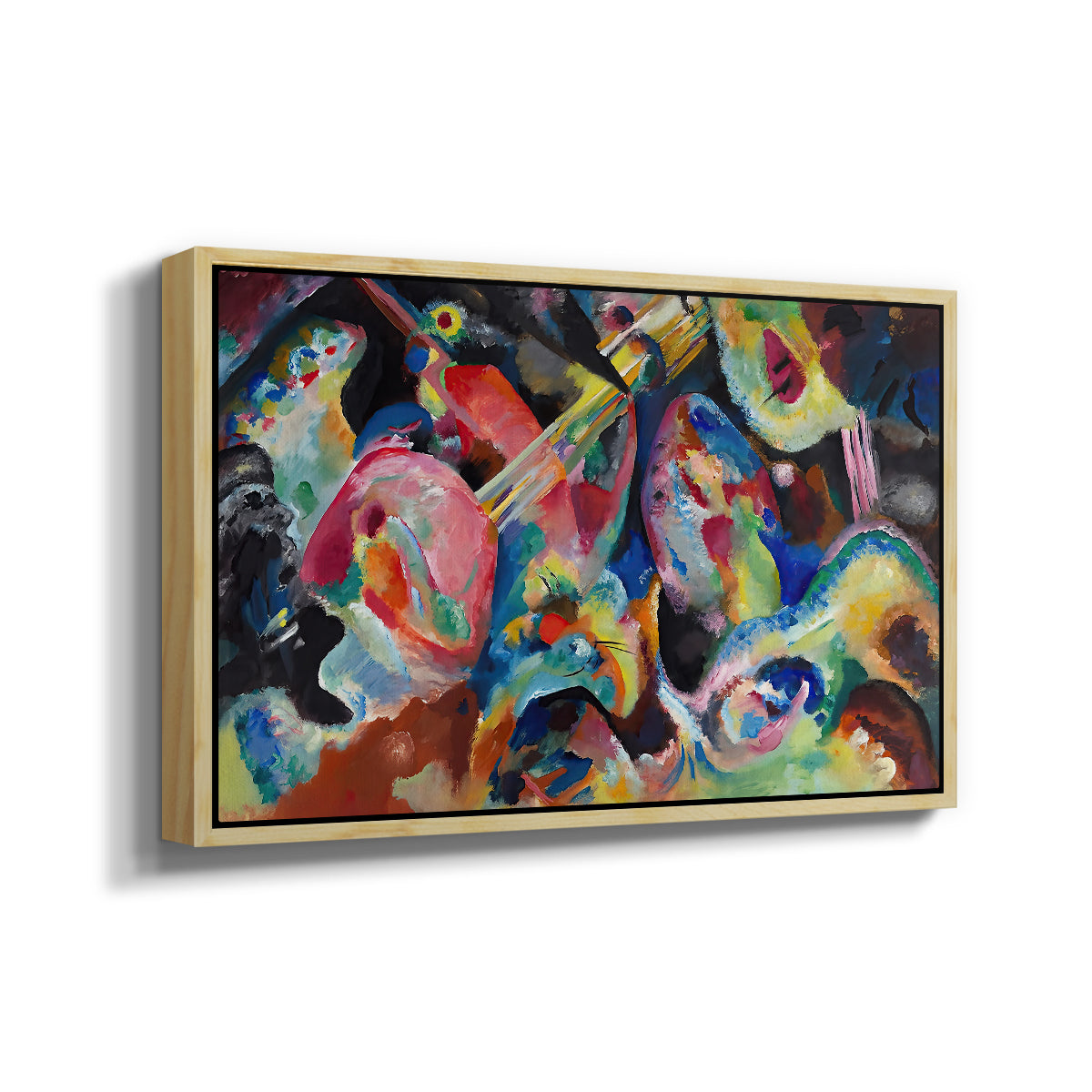 Improvisation. Deluge, 1913 - Floater Framed Canvas Print