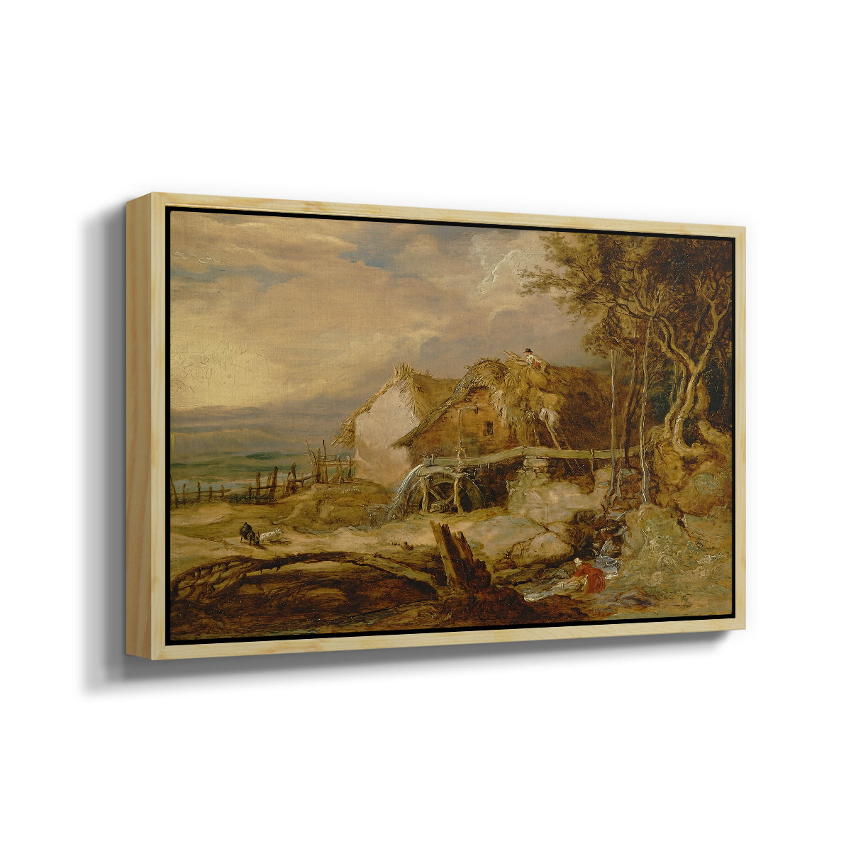 An Overshot Mill, c. 1802-1807 - Floater Framed Canvas Print