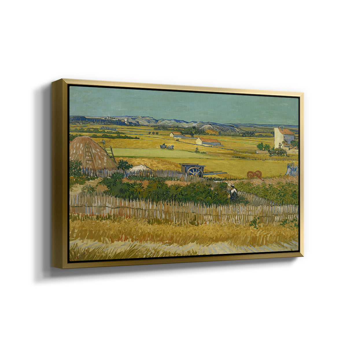 The Harvest, 1888 - Floater Framed Canvas Print