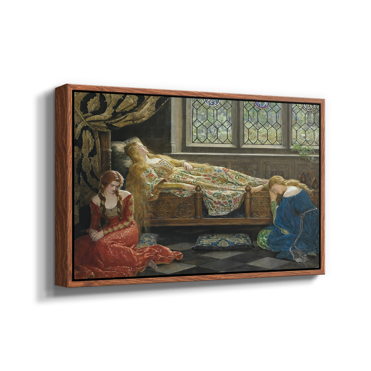 The Sleeping Beauty, 1921 - Floater Framed Canvas Print