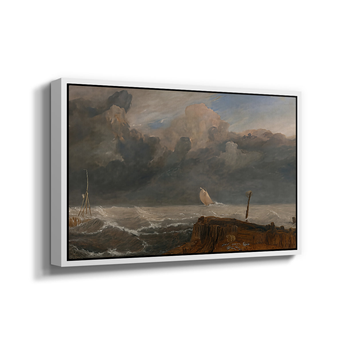 Port Ruysdael, 1827 - Floater Framed Canvas Print