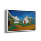 Three White Cottages at Saintes-Maries, 1888 - Floater Framed Canvas Print
