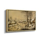 Winter Landscape with Skaters and Bird Trap, 1565 - Floater Framed Canvas Print