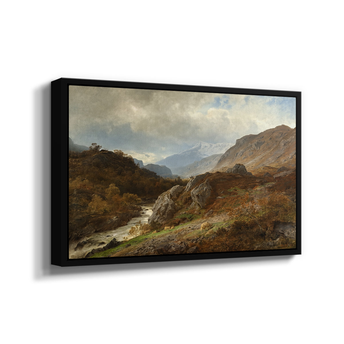 Mountain Landscape, 1864 - Floater Framed Canvas Print