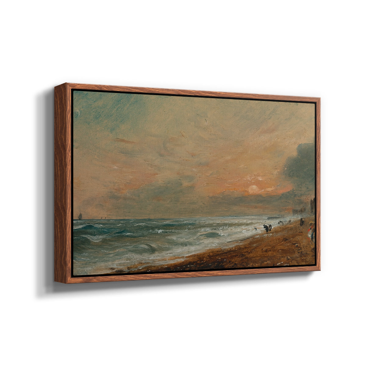 Hove Beach, c. 1824-1826 - Floater Framed Canvas Print