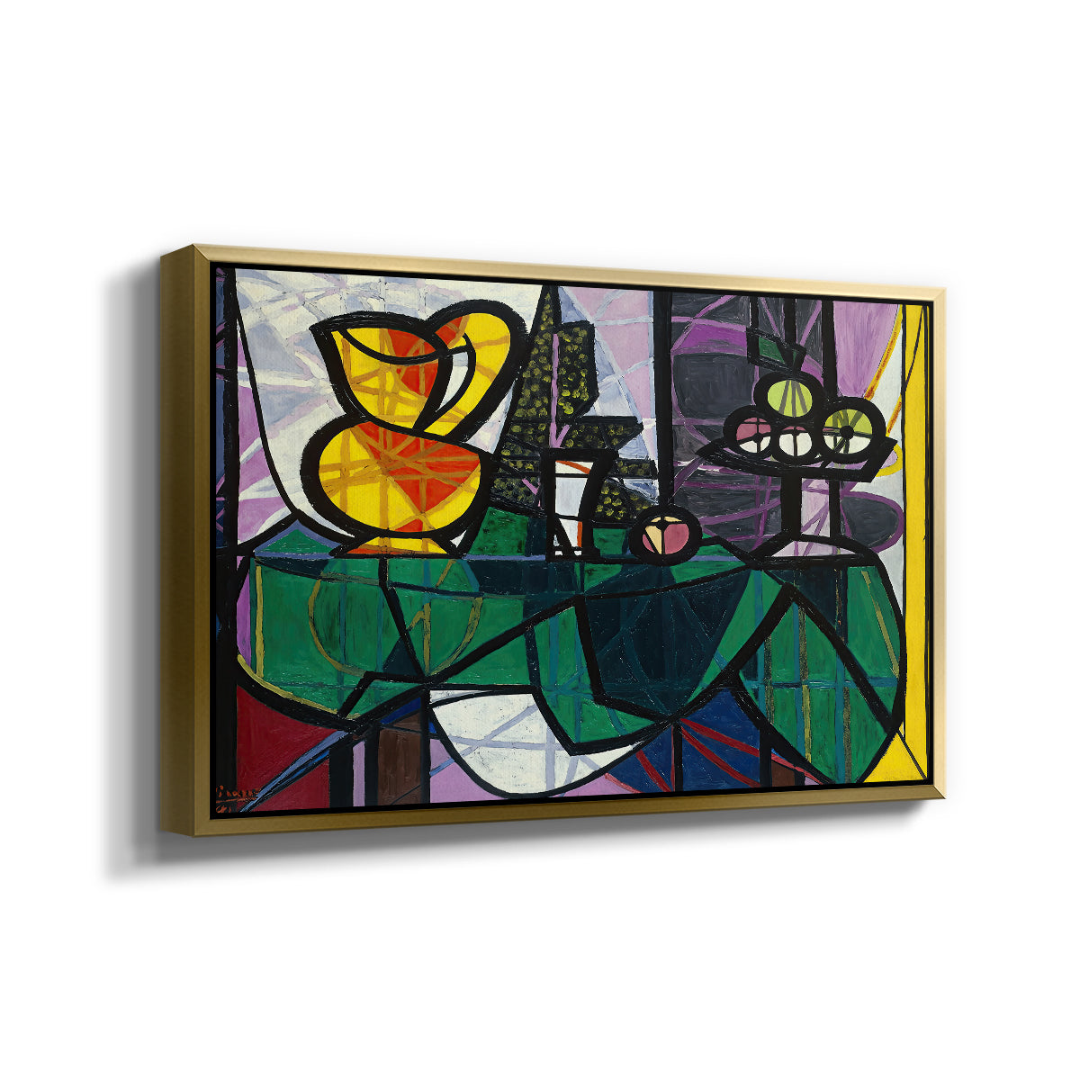 Pitcher and Bowl of Fruit, 1931 - Floater Framed Canvas Print