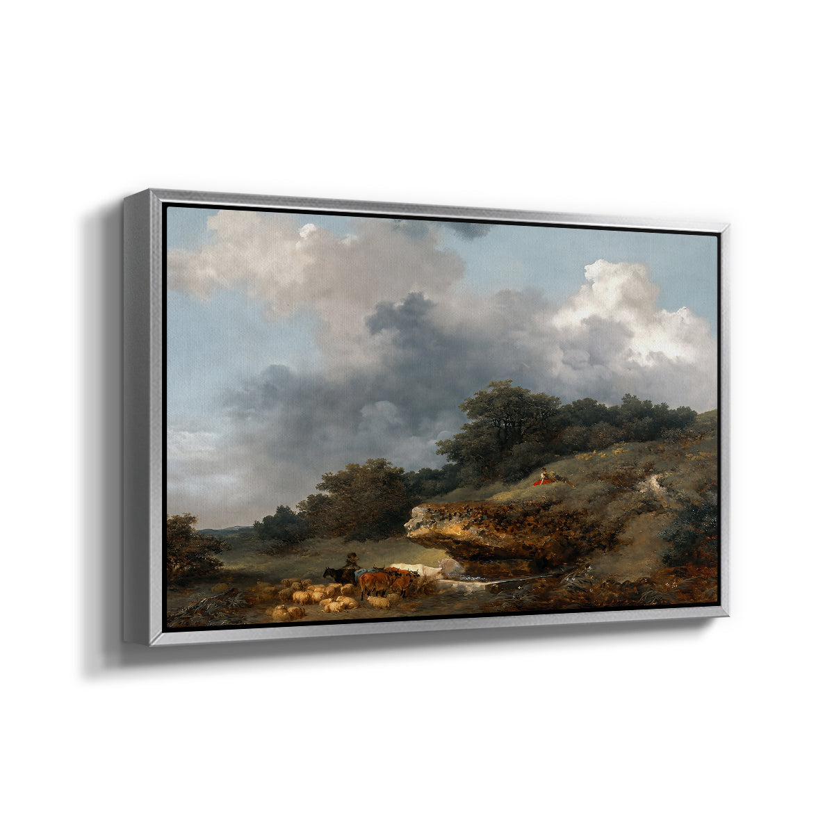 The Watering Place, c. 1765 - Floater Framed Canvas Print
