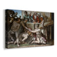 Canvas art print featuring a classical scene of religious offering, displayed at an angle
