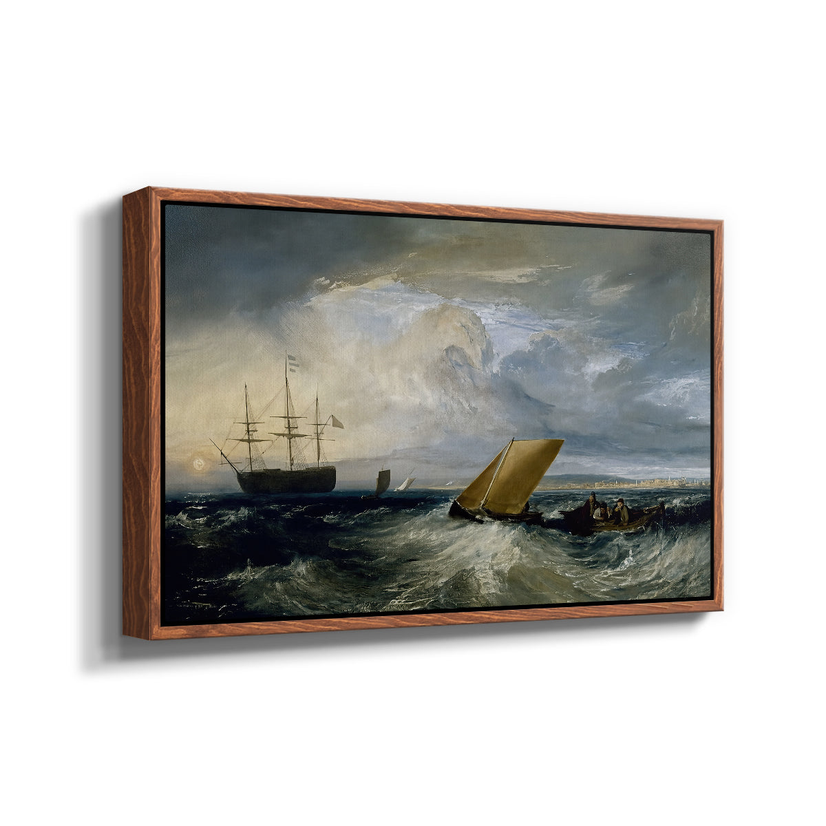 Sheerness as Seen from the Nore, 1808 - Floater Framed Canvas Print