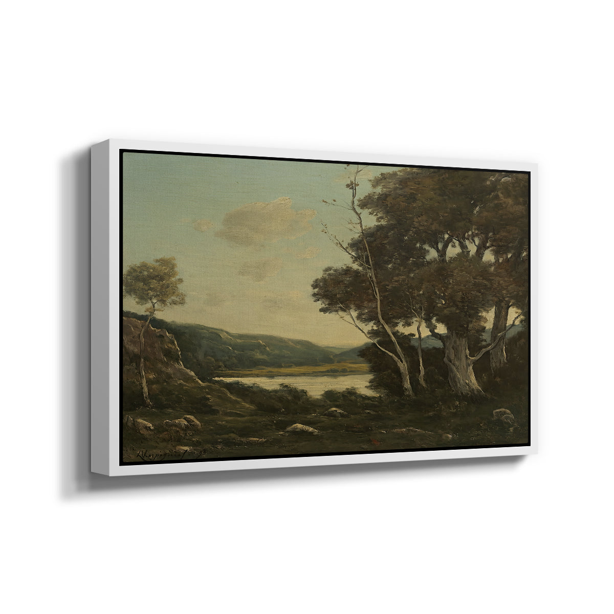 Landscape, 1898 - Floater Framed Canvas Print