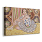 Canvas art print featuring an expressive portrait of a dancer in an ornate setting, displayed at an angle