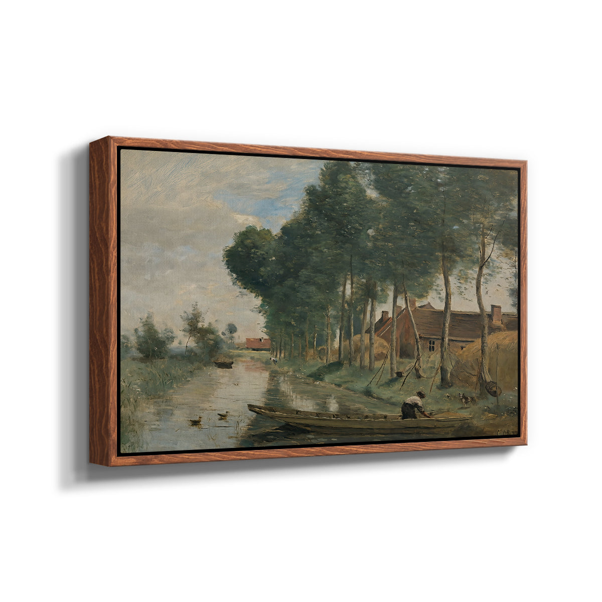 Landscape at Arleux-du-Nord, c. 1871-1874 - Floater Framed Canvas Print