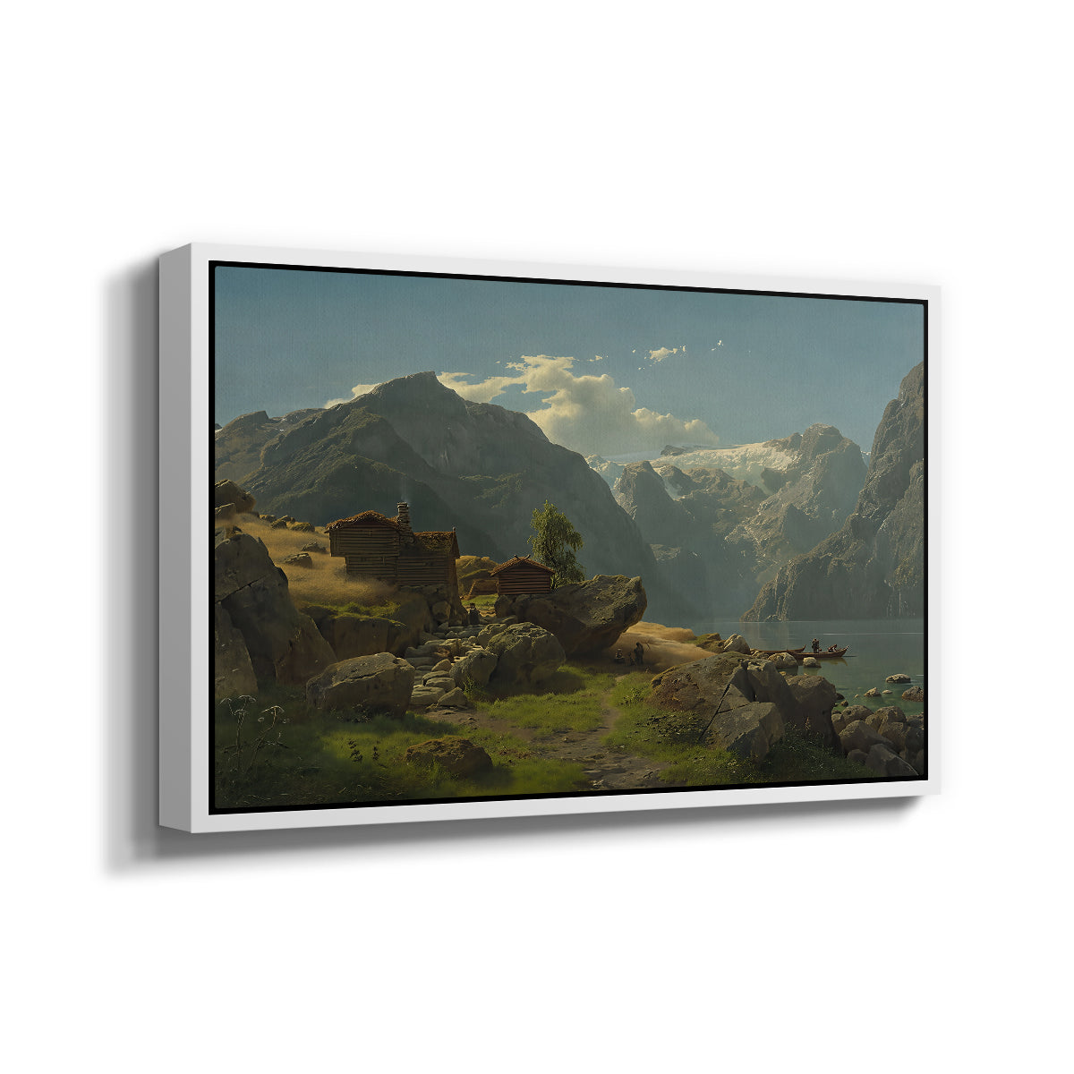 Balestrand, 1848 - Floater Framed Canvas Print