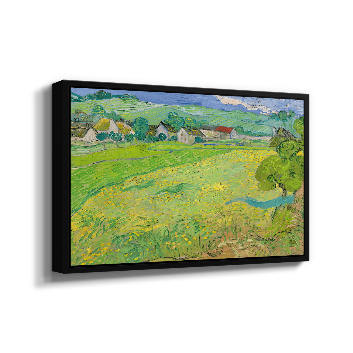 Les Vessenots in Auvers, 1890 - Floater Framed Canvas Print