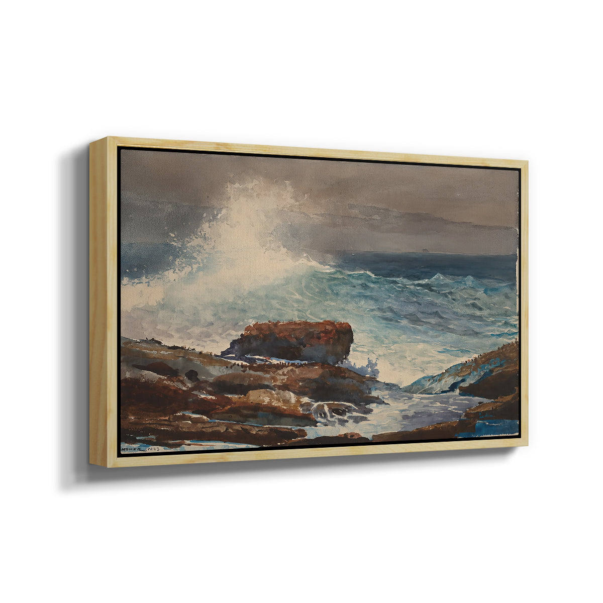 Incoming Tide, Scarboro, Maine, 1883 - Floater Framed Canvas Print