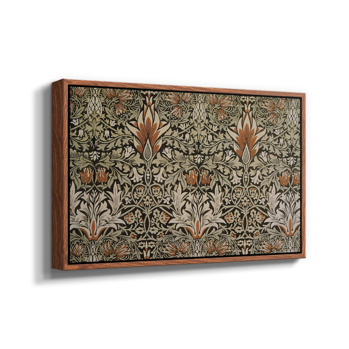 Snakeshead - Charcoal/Spice, c. 1876 - Floater Framed Canvas Print