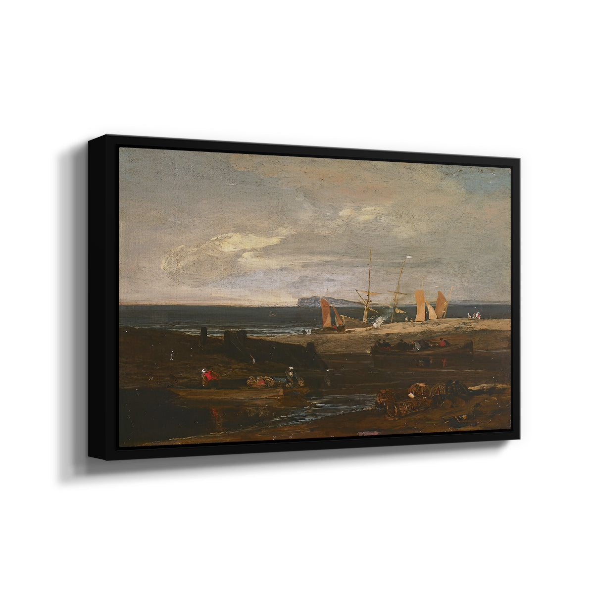 A Scene on the English Coast, c. 1798 - Floater Framed Canvas Print