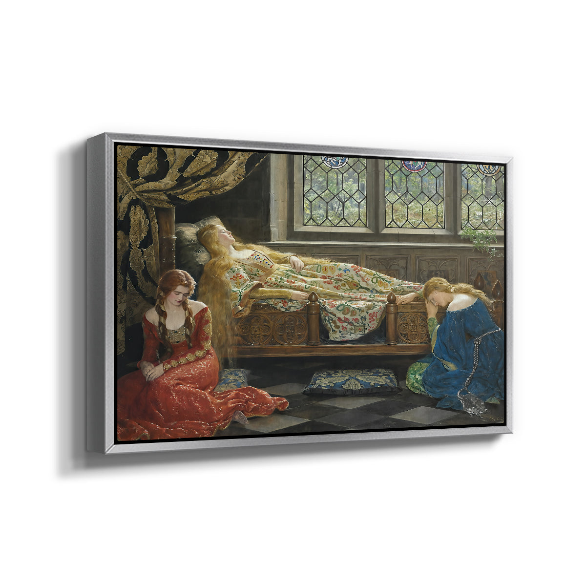 The Sleeping Beauty, 1921 - Floater Framed Canvas Print