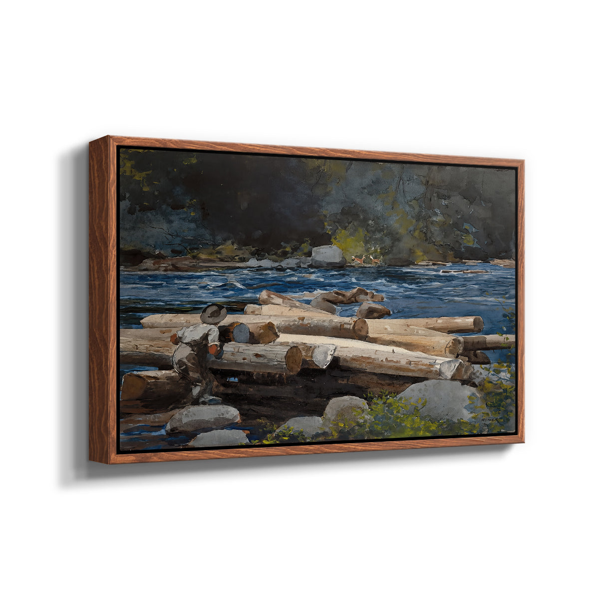 Hudson River, 1892 - Floater Framed Canvas Print