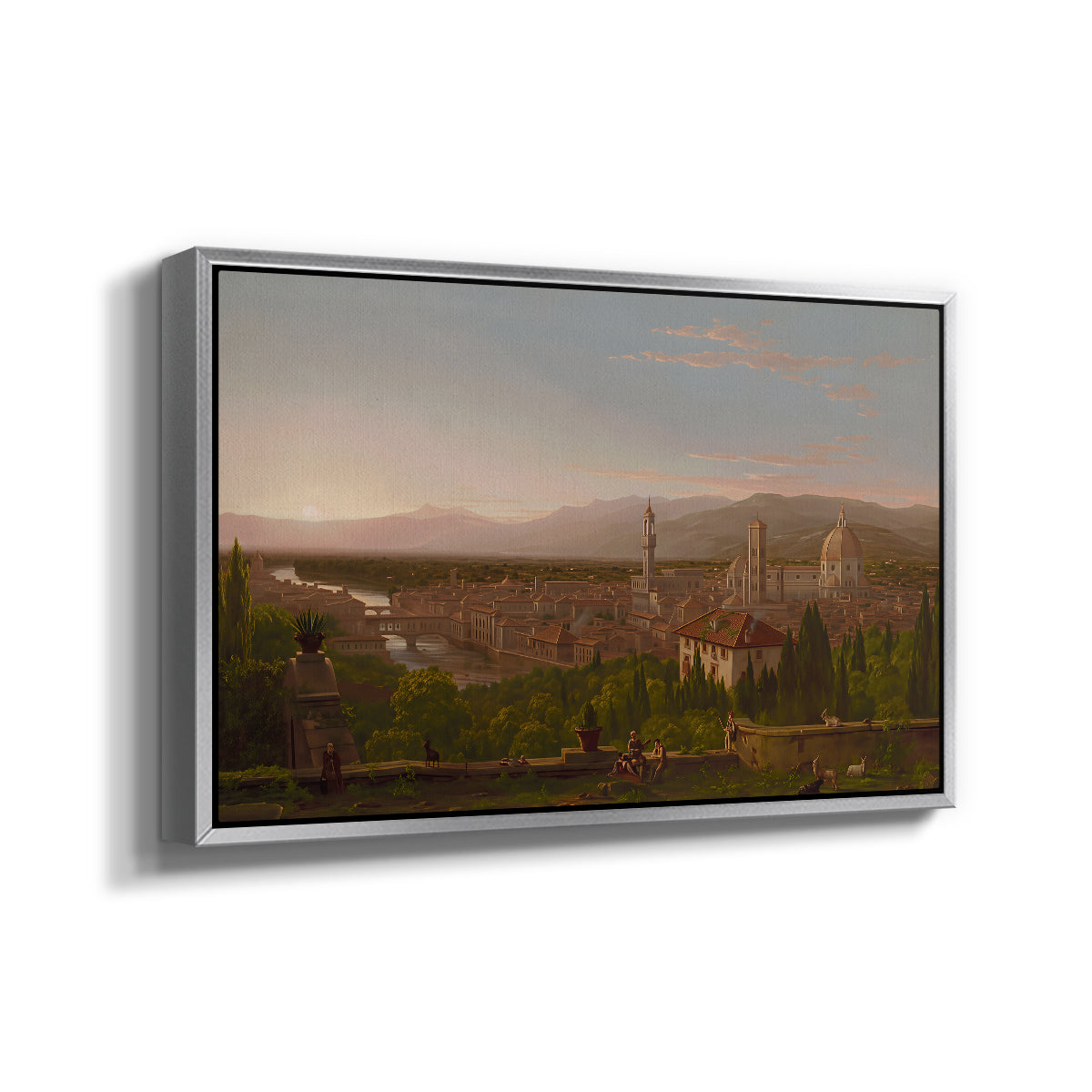 View of Florence from San Miniato, 1837 - Floater Framed Canvas Print