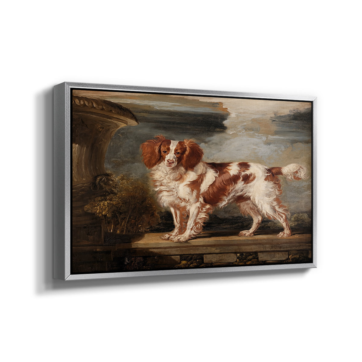 Portrait of Dash, a Favourite Spaniel, Property of Lady Frances Vane-Tempest, 1819 - Floater Framed Canvas Print