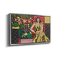 Seated Woman with a Vase of Amaryllis, 1941 - Floater Framed Canvas Print