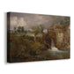 Canvas art print featuring a countryside scene with mill, displayed at an angle