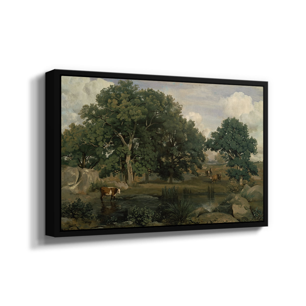 Forest of Fontainebleau, 1846 - Floater Framed Canvas Print