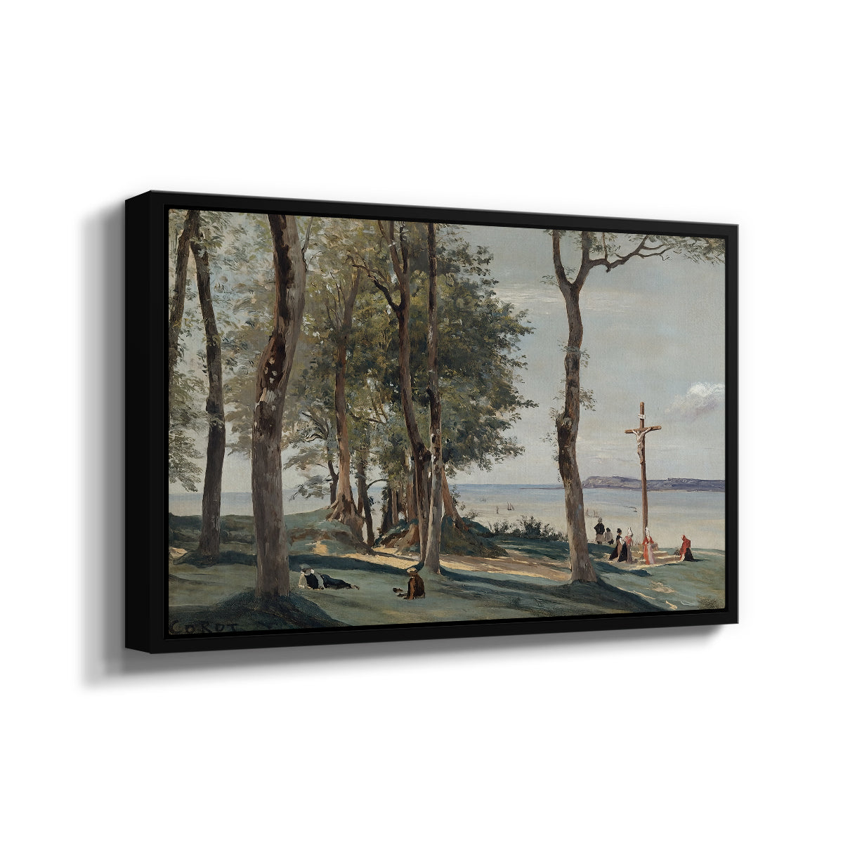 A Calvary on the Cote de Grace, c. 1829 - Floater Framed Canvas Print