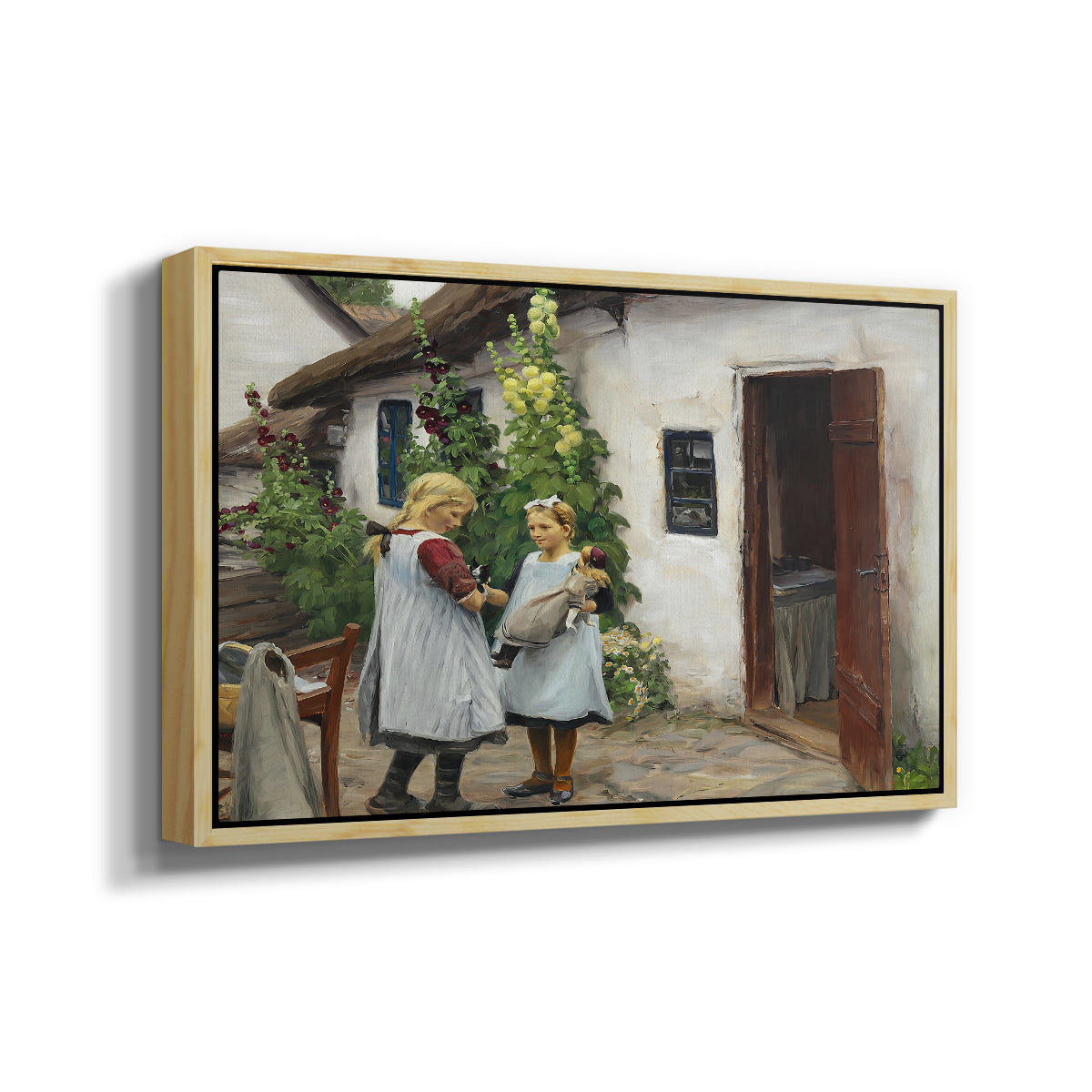 Have You Seen My Kitten?, 1914 - Floater Framed Canvas Print
