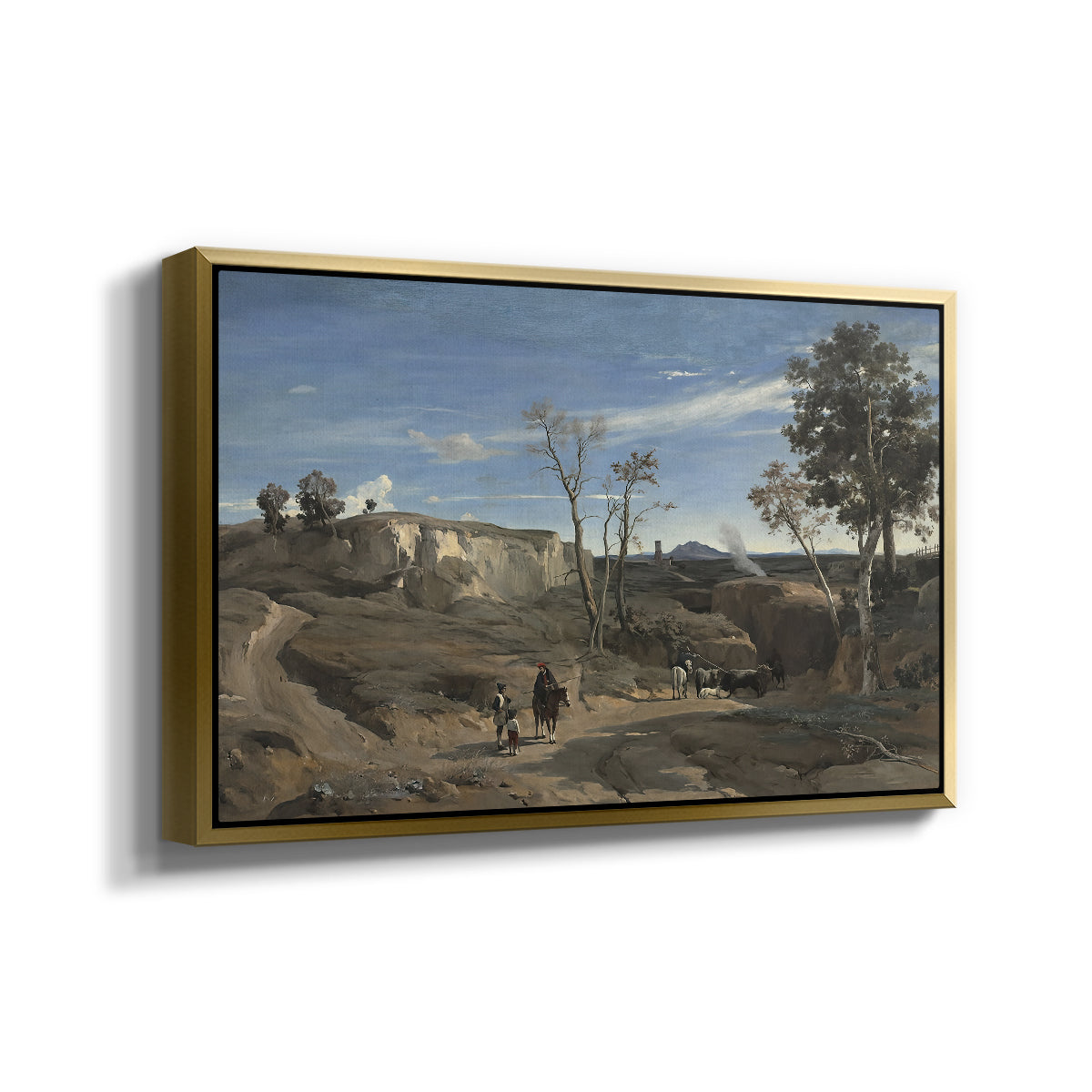 La Cervara, the Roman Campagna, c. 1830-1831 - Floater Framed Canvas Print