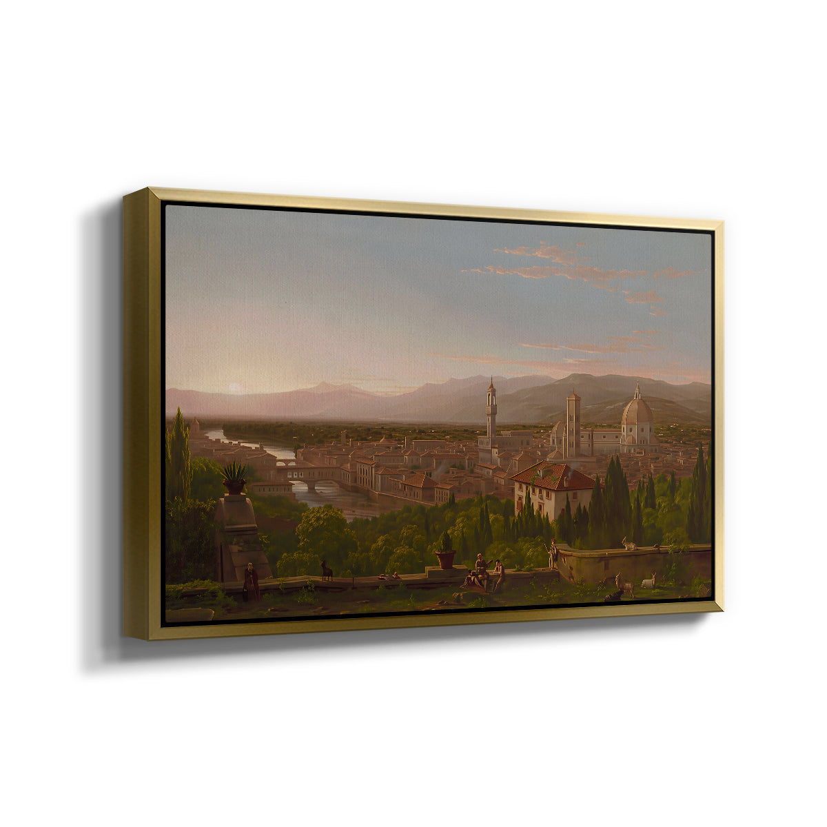 View of Florence from San Miniato, 1837 - Floater Framed Canvas Print